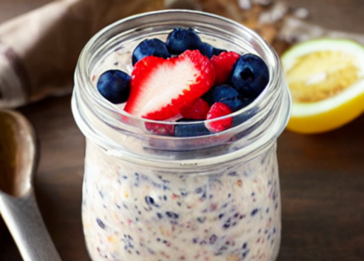 oats topped with berries