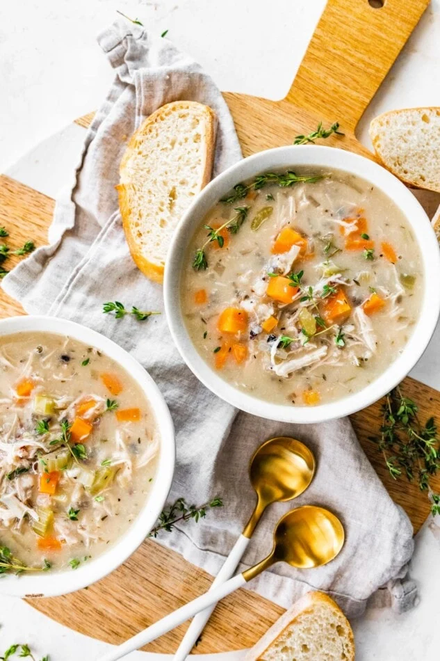 Slow Cooker Wild Rice Chicken Soup | krystalclearhealth.com